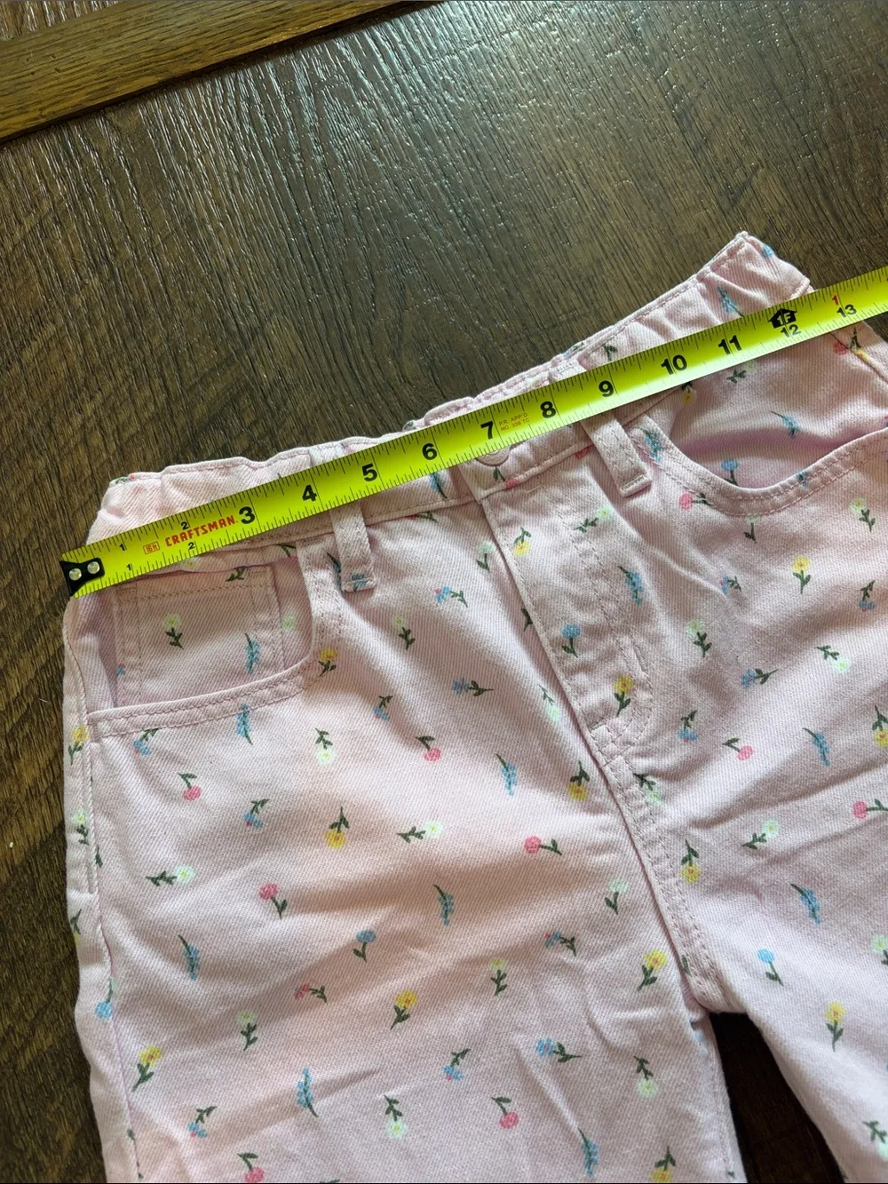 Old Navy Pink Floral Print Jeans